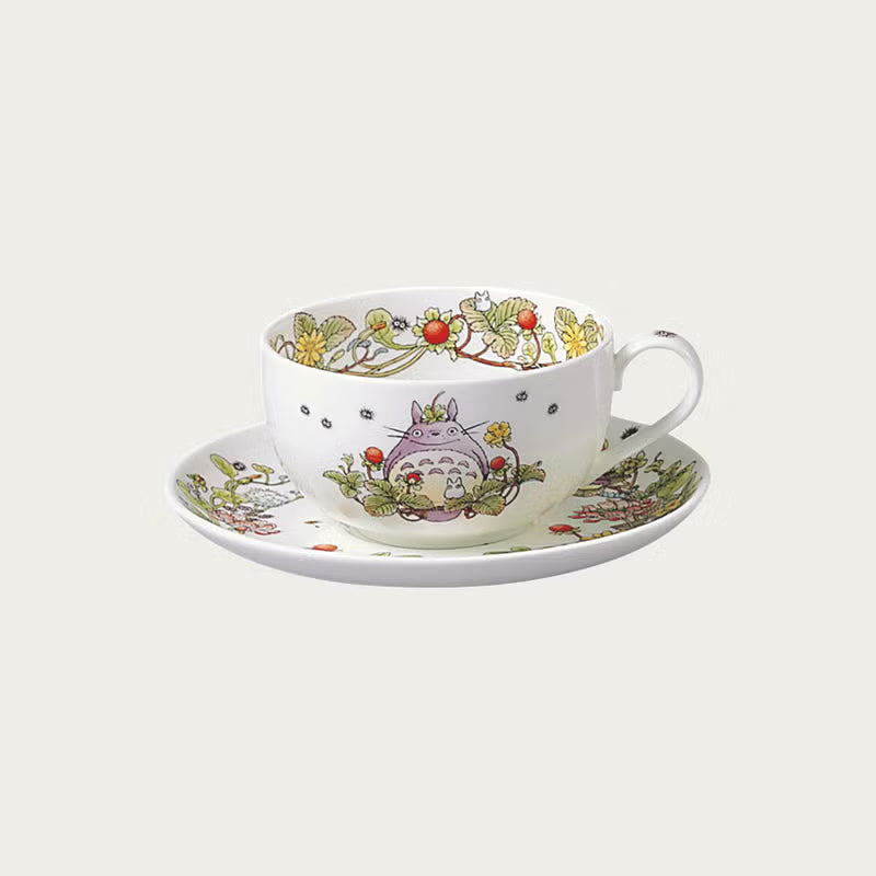Studio Ghibli My Neighbor Totoro Teacup & Saucer - Strawberry
