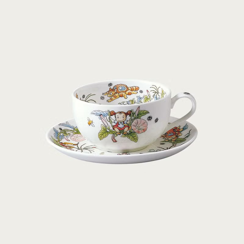 Studio Ghibli My Neighbor Totoro Teacup & Saucer - Bindweed