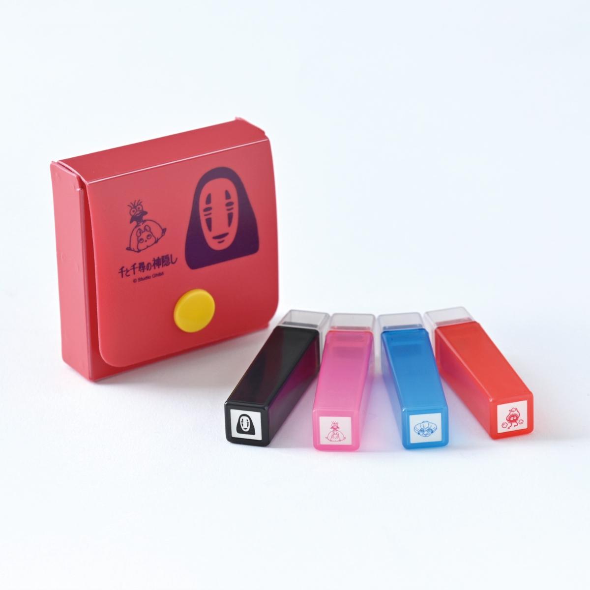 Spirited Away Pre-Inked Mini Stamps with Case | Studio Ghibli