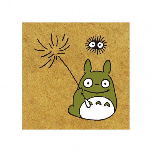 My Neighbor Totoro Small Rubber Stamp - Totoro Soot Sprite & Dandelion | Studio Ghibli