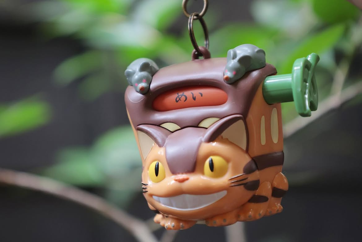 My Neighbor Totoro Catbus Destination Spinner Keyring | Bag Charm - Studio Ghibli