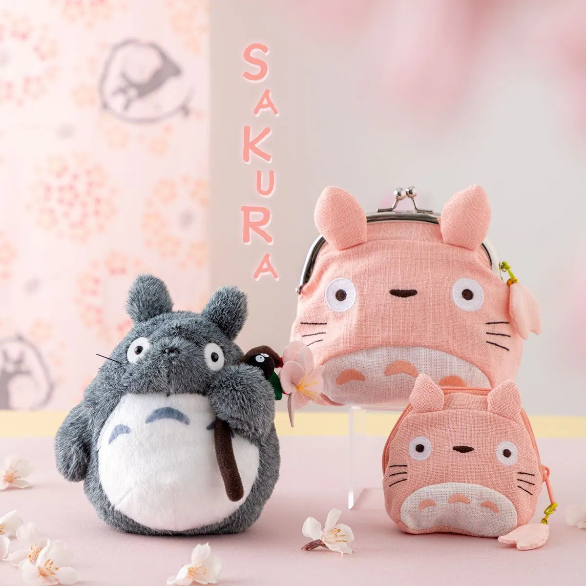 My Neighbor Totoro Sakura Pink Kiss-lock Purse | Studio Ghibli