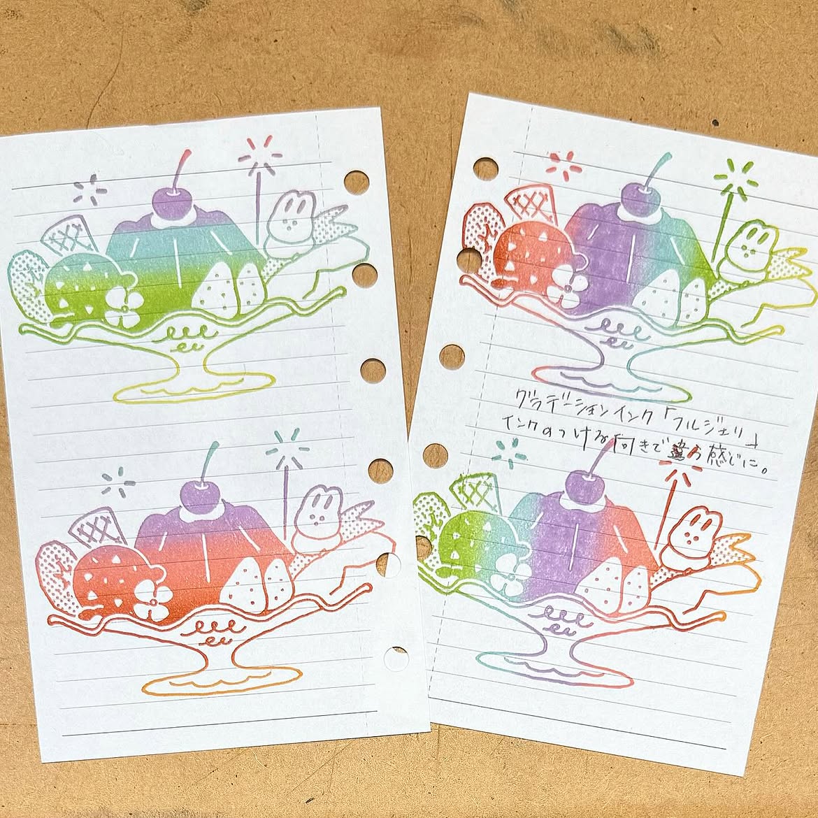 🌈 Kodomo no Kao Pastel Rainbow Ink Palette  7-in-1 Colour Gradient Ink Pad | Stamp pad 🌈