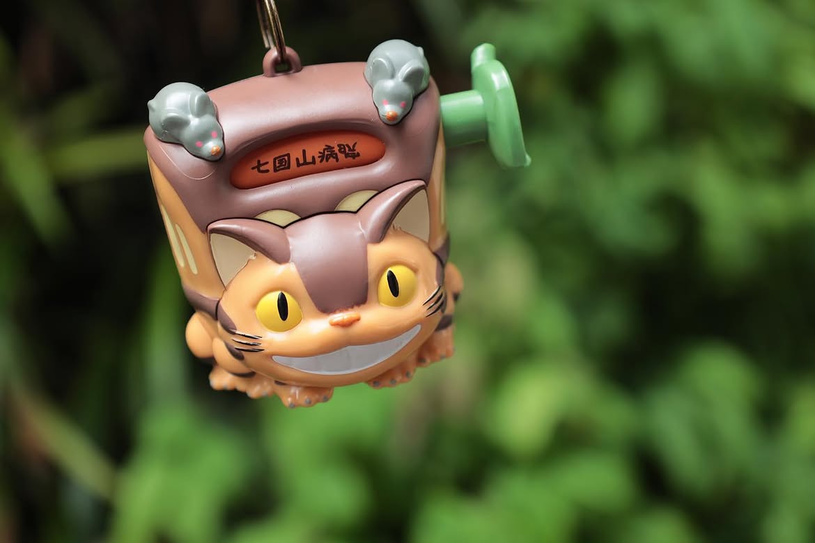 My Neighbor Totoro Catbus Destination Spinner Keyring | Bag Charm - Studio Ghibli