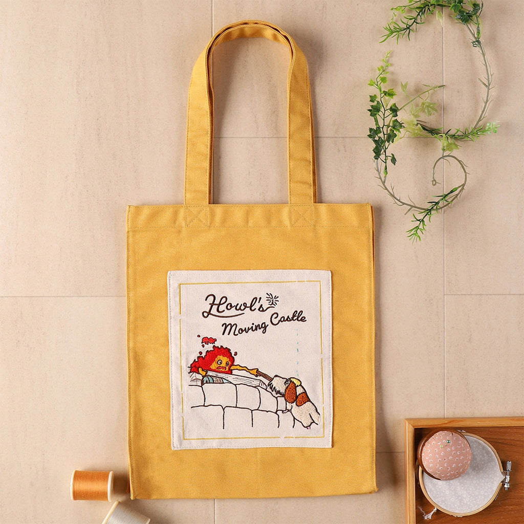 Howl's Moving Castle Calcifer Macaron Colour Canvas Tote Bag｜Studio Ghibli