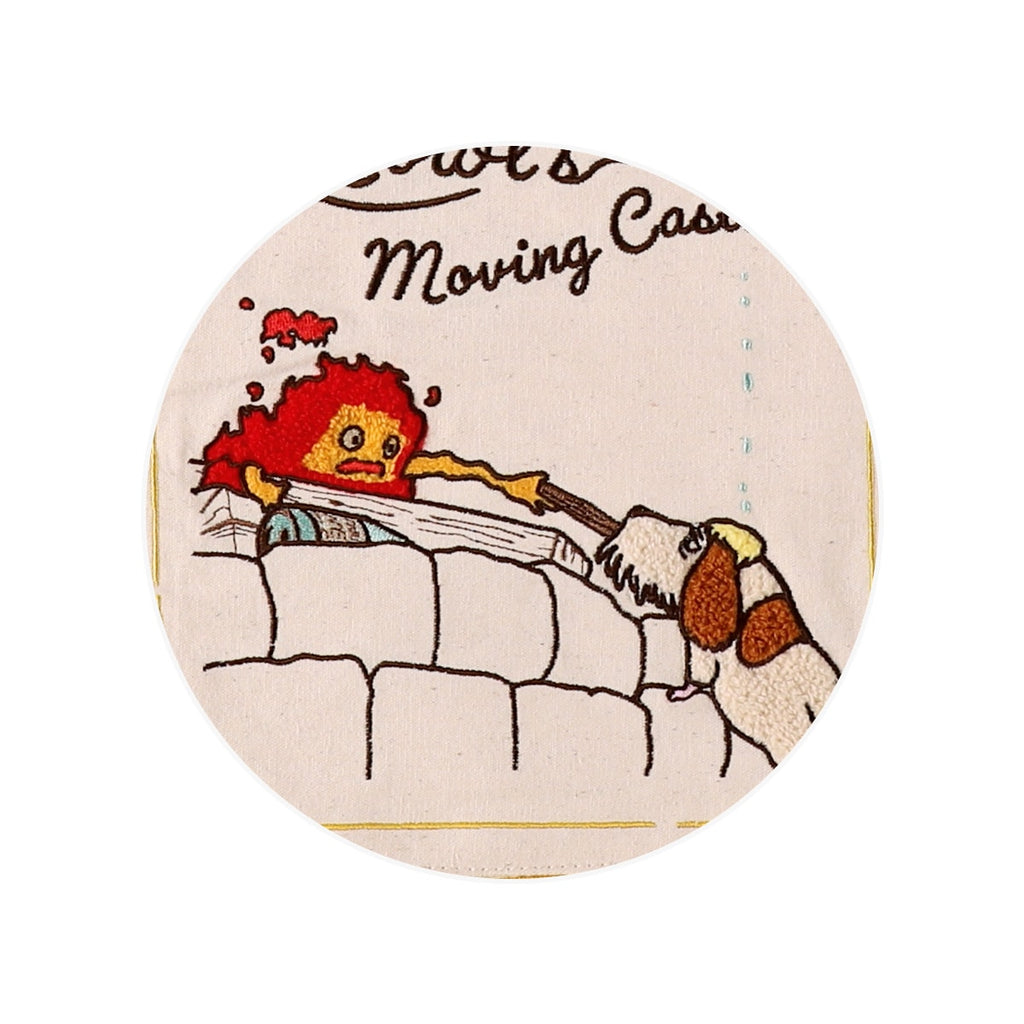 Howl's Moving Castle Calcifer Macaron Colour Canvas Tote Bag｜Studio Ghibli