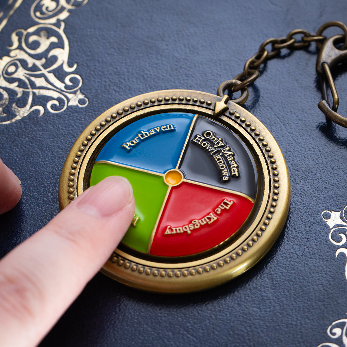 Howl's Moving Castle Magical Door Colour Dial Spinning Keyring | Bag Charm Studio Ghibli
