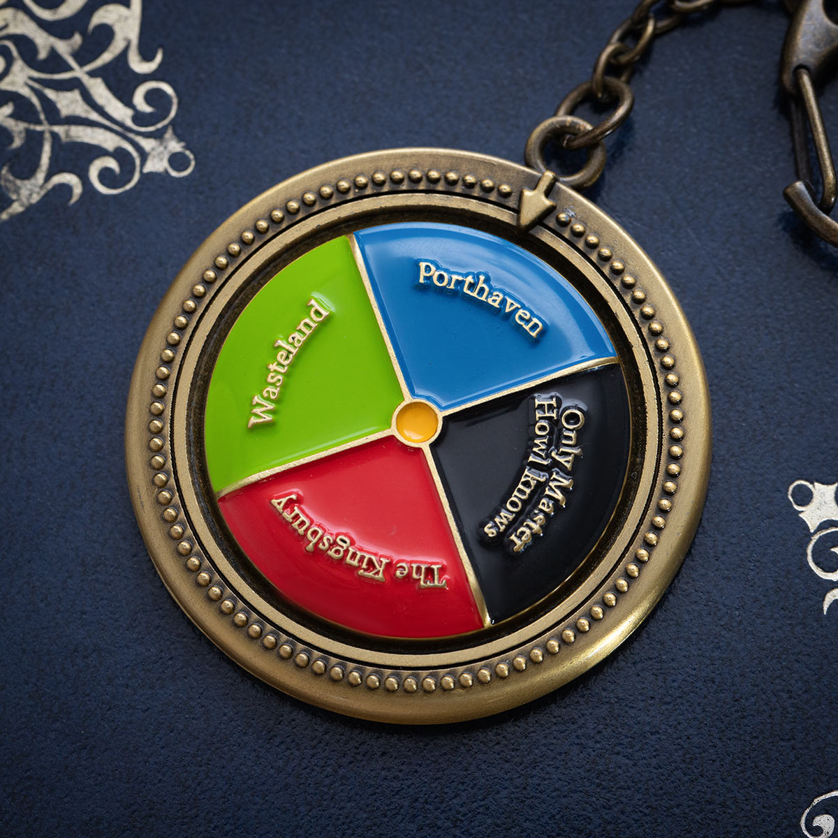 Howl's Moving Castle Magical Door Colour Dial Spinning Keyring | Bag Charm Studio Ghibli