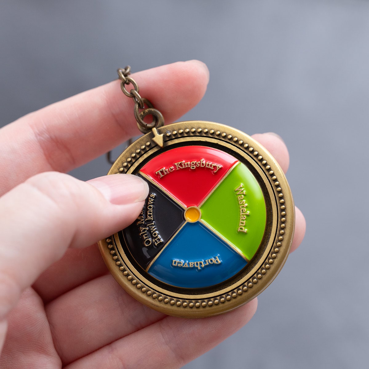 Howl's Moving Castle Magical Door Colour Dial Spinning Keyring | Bag Charm Studio Ghibli