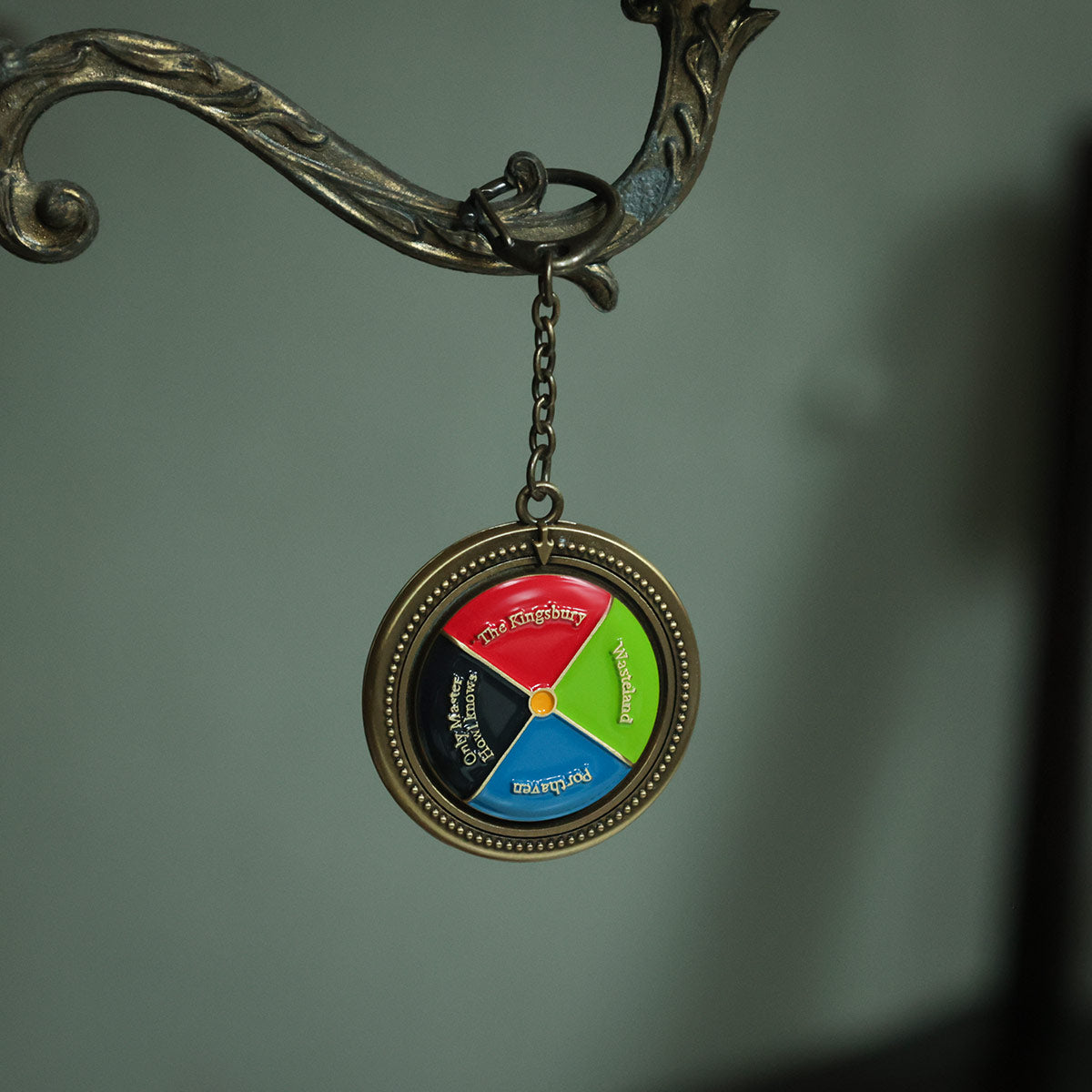 Howl's Moving Castle Magical Door Colour Dial Spinning Keyring | Bag Charm Studio Ghibli