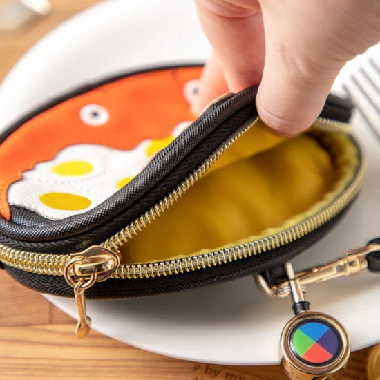 Howl's Moving Castle - Calcifer Bacon and Eggs Reel Coin Purse / Card Case | Studio Ghibli