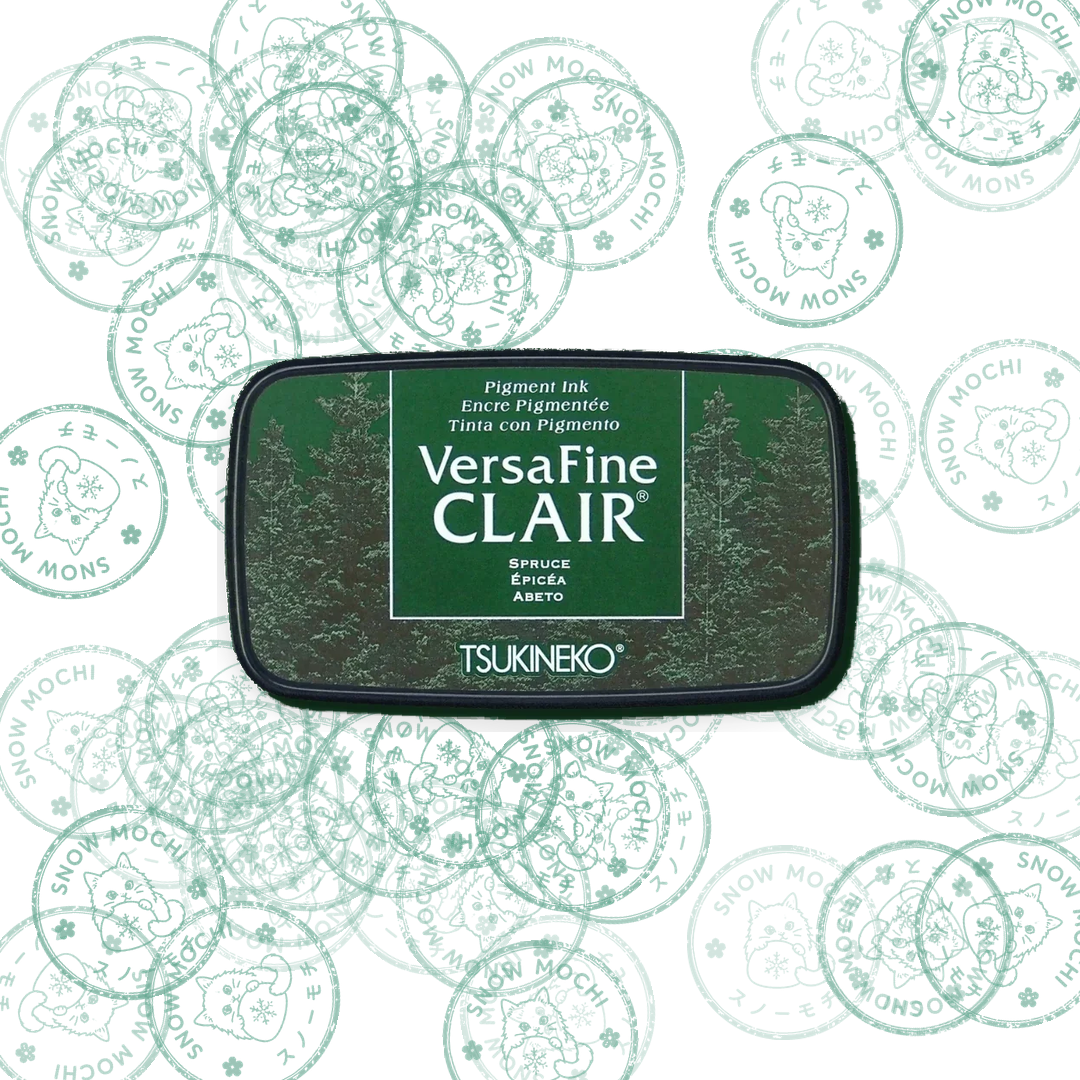 Tsukineko Versafine Clair Pigment Ink Pad | Stamp Pad - Green Tones
