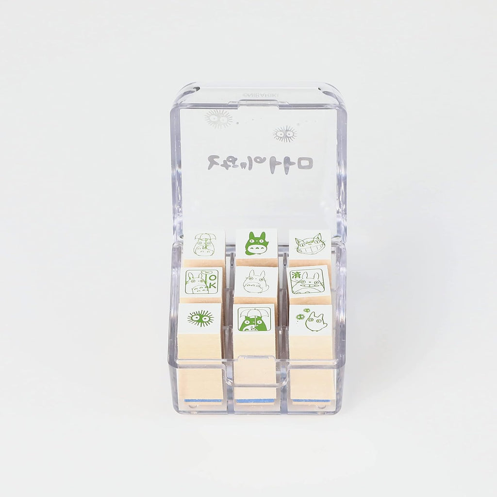 My Neighbor Totoro Mini Rubber Stamp Set  with 9 Designs - Green Set | Studio Ghibli
