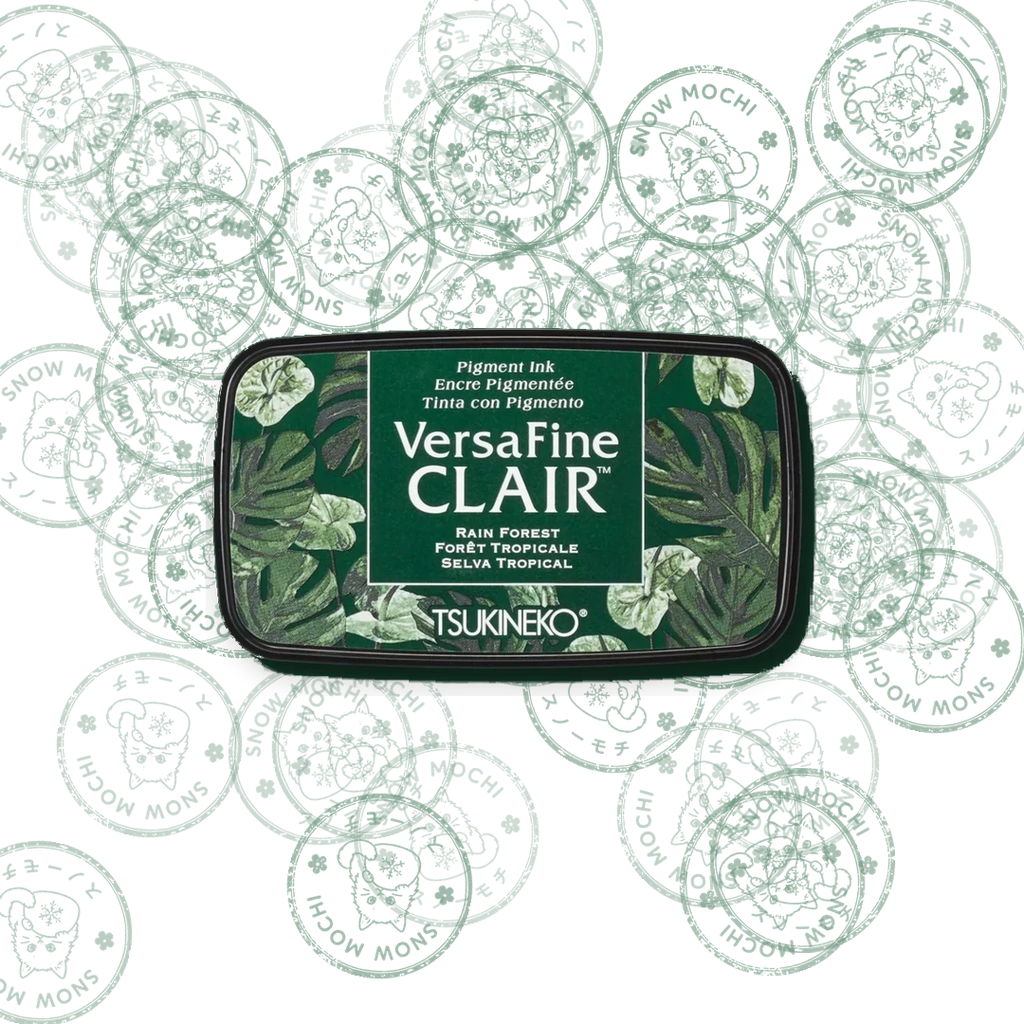 Tsukineko Versafine Clair Pigment Ink Pad | Stamp Pad - Green Tones