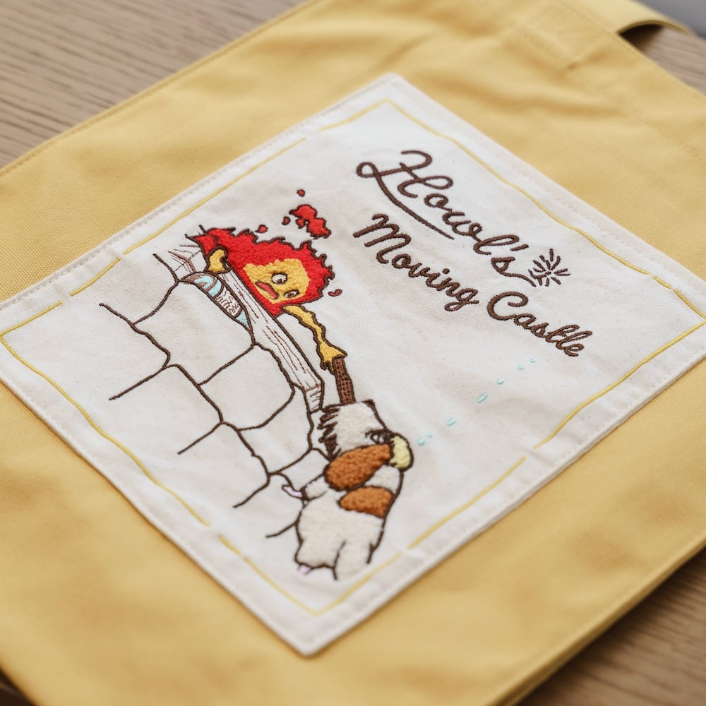 Howl's Moving Castle Calcifer Macaron Colour Canvas Tote Bag｜Studio Ghibli