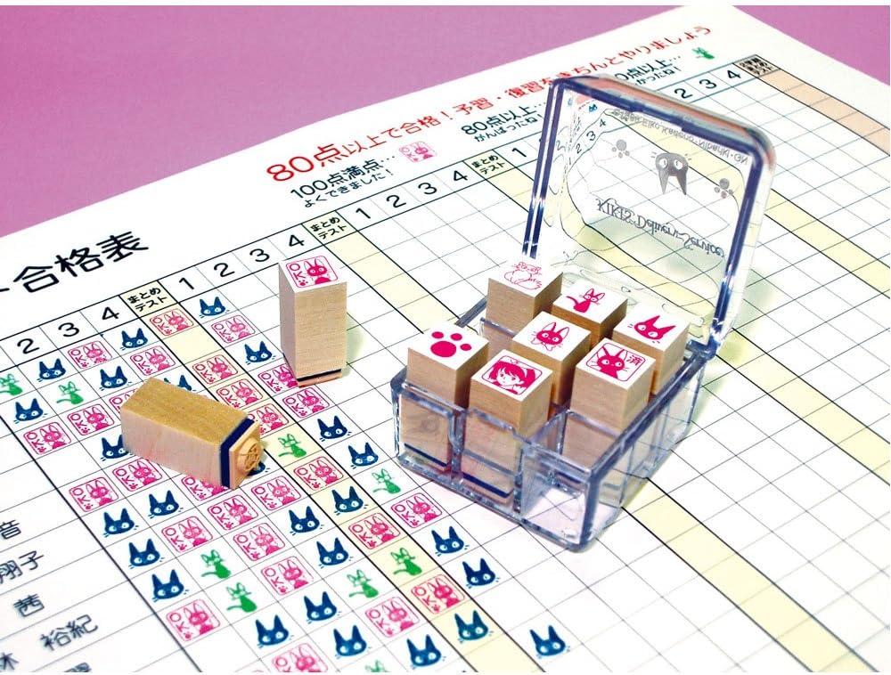 Kiki's Delivery Service Mini Rubber Stamp Set with 9 Designs | Studio Ghibli