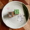 My Neighbor Totoro Small Rubber Stamp - Totoro with Umbrella  | Studio Ghibli