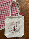 Kiki's Delivery Service Embroidery Tote Bag - Jiji in Koriko Town｜Studio Ghibli