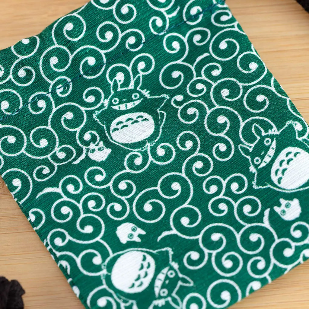 My Neighbor Totoro Stamp with Drawstring Bag – Totoro & Karakusa Pattern | Studio Ghibli