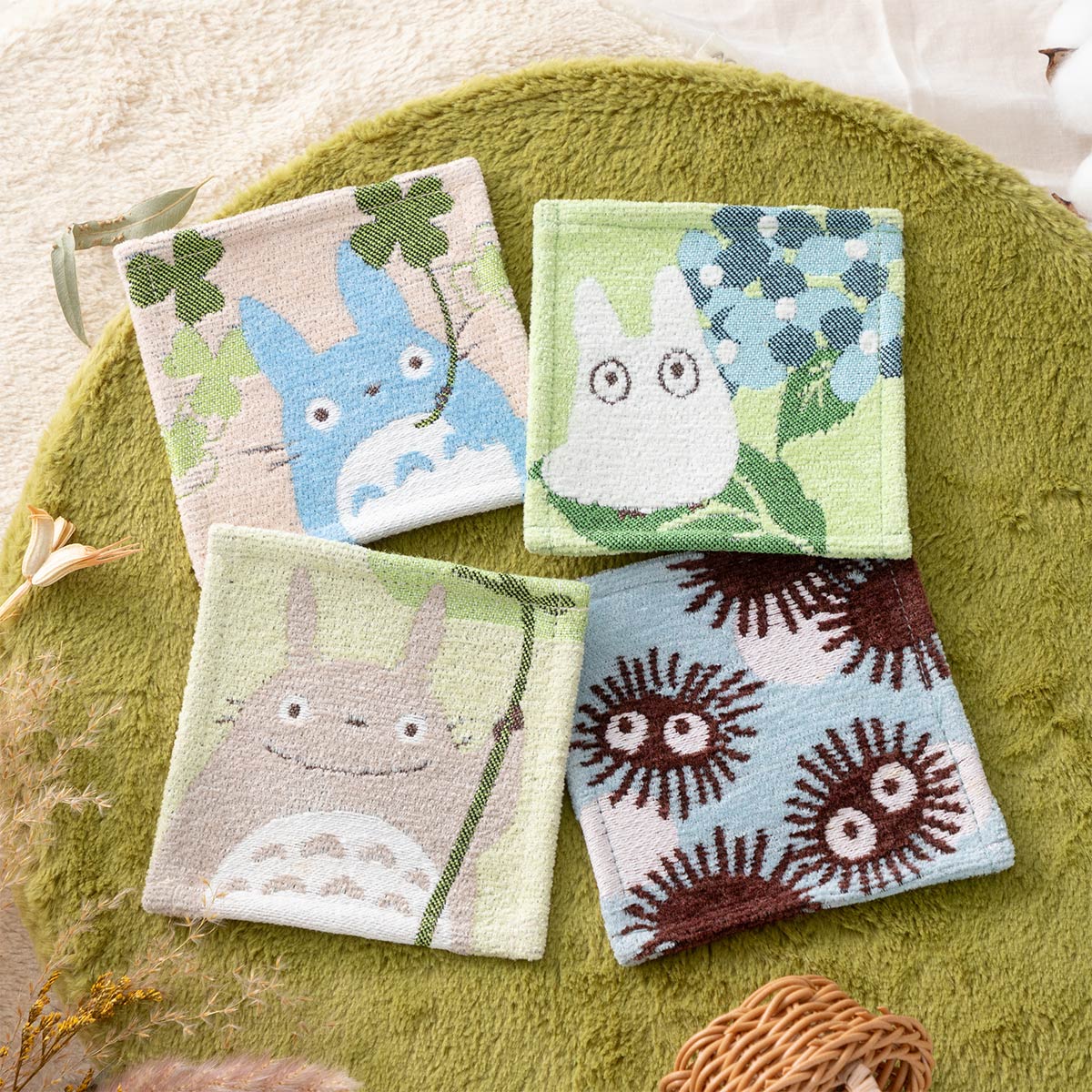 My Neighbor Totoro Woven Gobelin Coaster Set B | Studio Ghibli