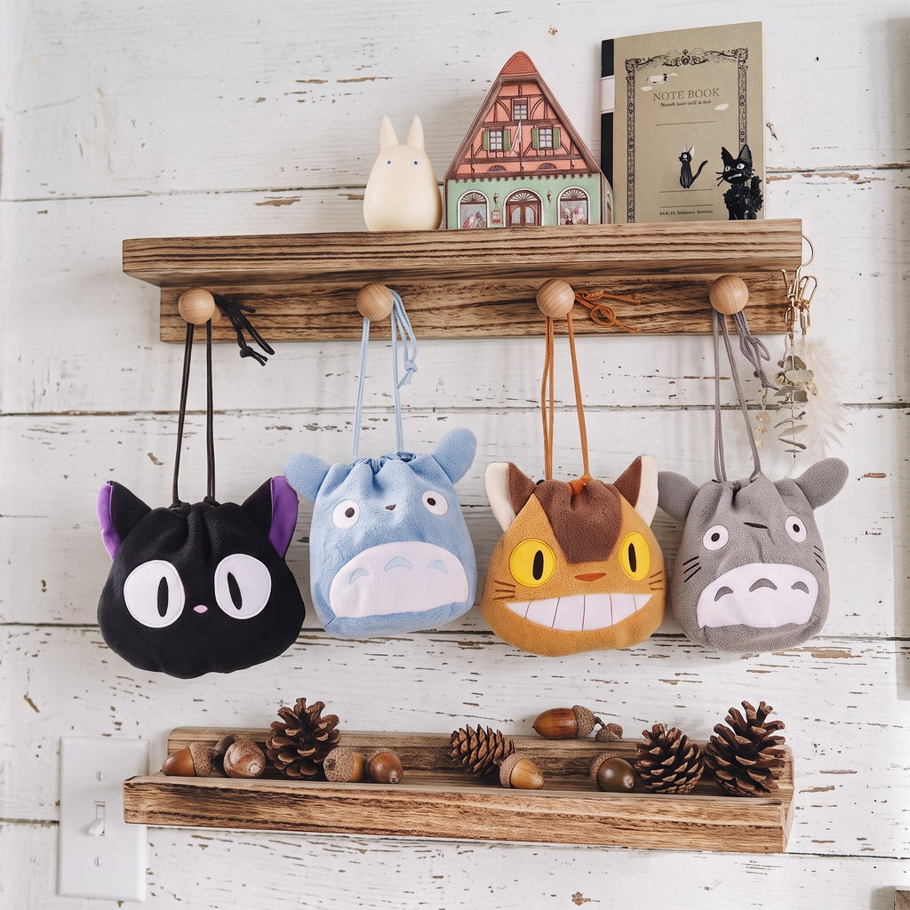 My Neighbor Totoro Blue Totoro Head-Shaped Drawstring Pouch | Studio Ghibli