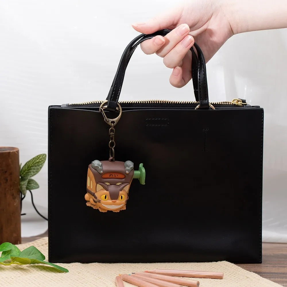 My Neighbor Totoro Catbus Destination Spinner Keyring | Bag Charm - Studio Ghibli