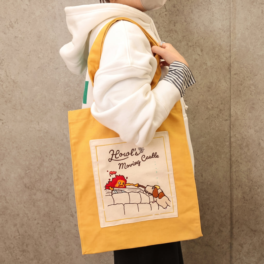 Howl's Moving Castle Calcifer Macaron Colour Canvas Tote Bag｜Studio Ghibli