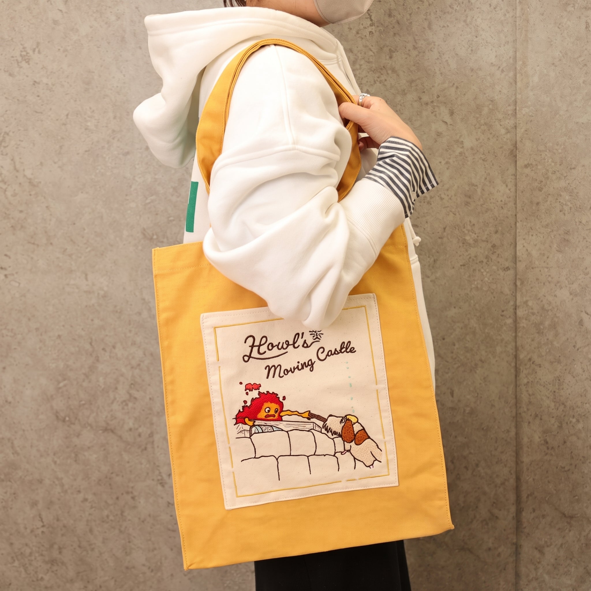 Howl's Moving Castle Calcifer Macaron Colour Canvas Tote Bag｜Studio Ghibli