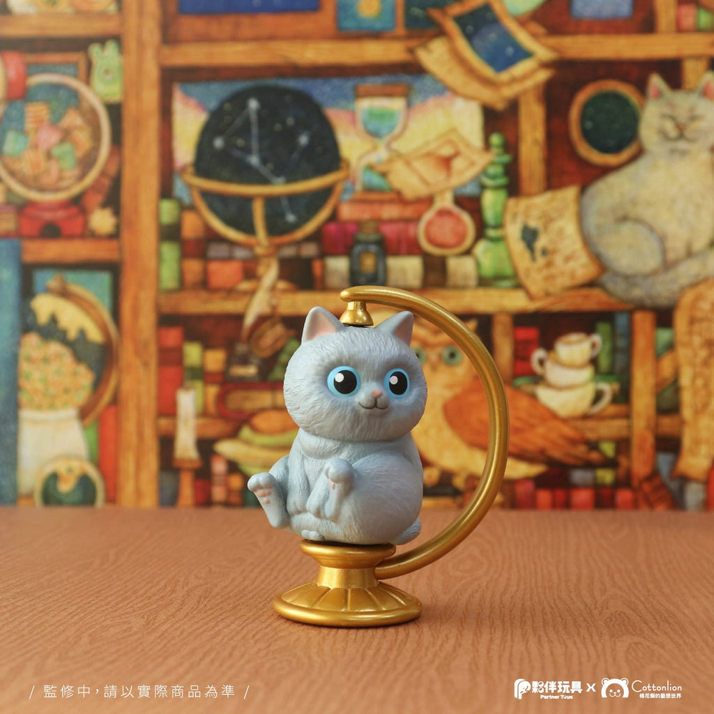 Cottonlion × Partner Toys – Cat Globe Collectible Figure Limited Edition  💙 Blue Cat 💙