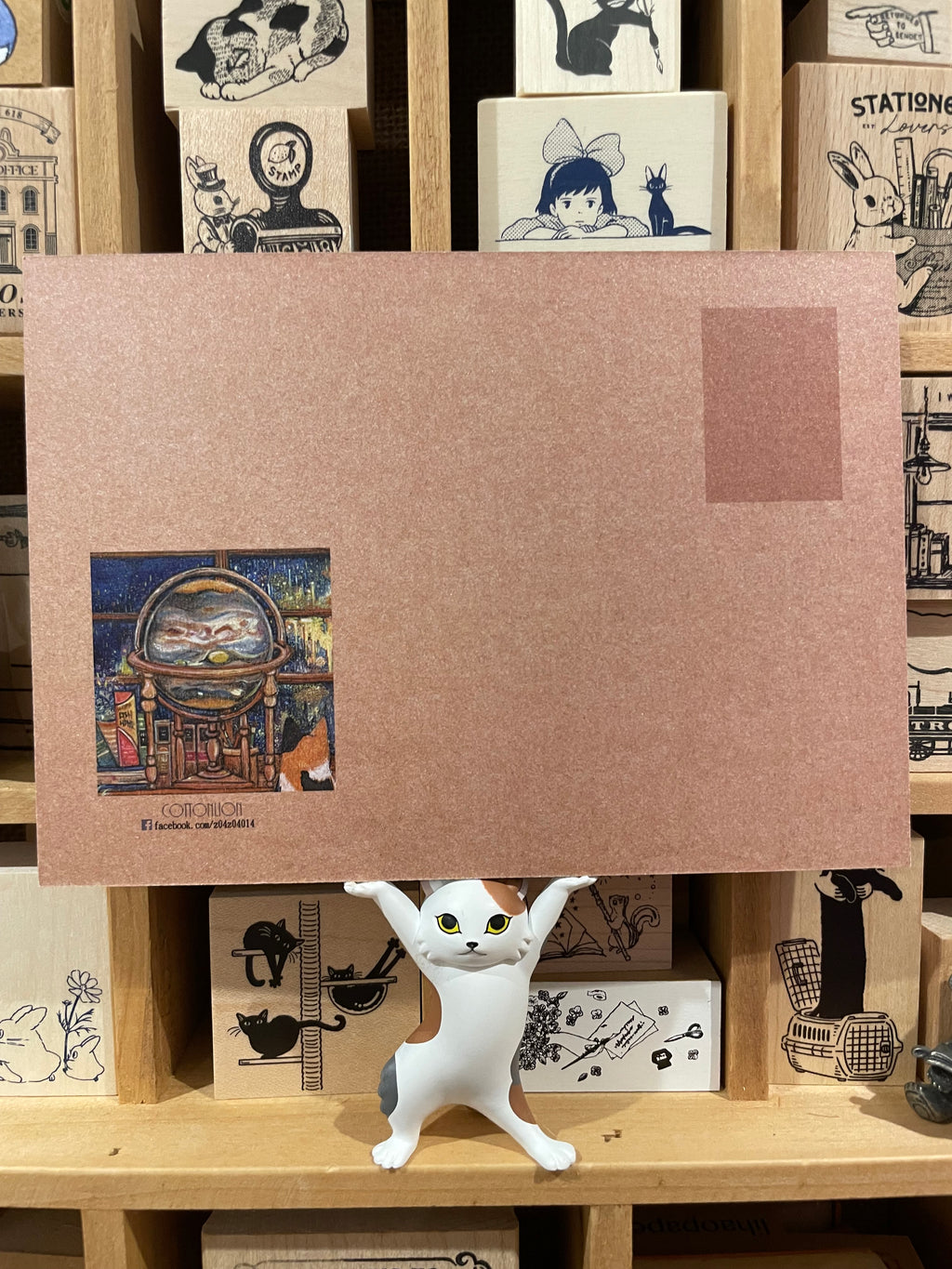 Cotton Lion Cat Art Postcard D
