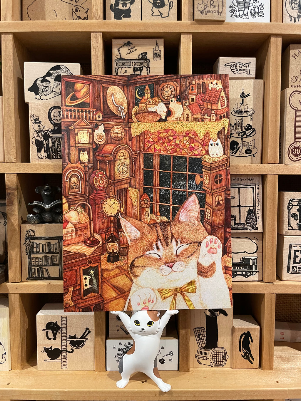Cottonlion Cat Art Postcard F