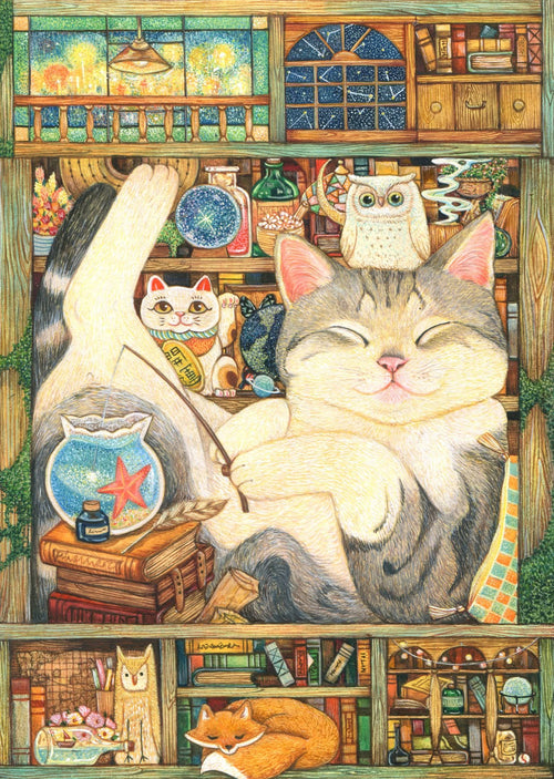 Cottonlion Cat Art Postcard G