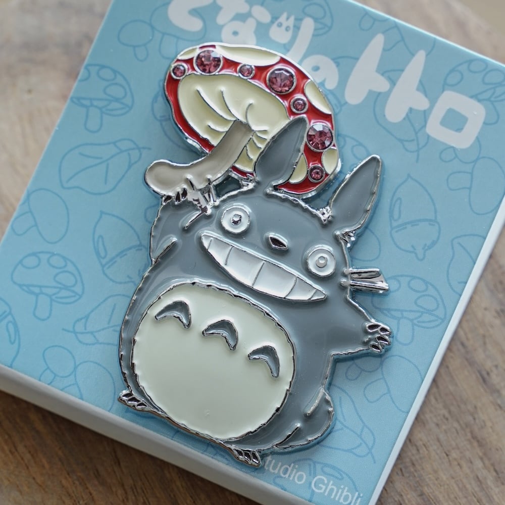 My Neighbor Totoro - Totoro Mushroom Metal Brooch/ Pin Badge GB02a | Studio Ghibli