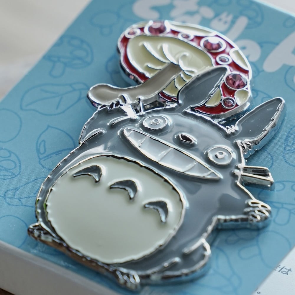 My Neighbor Totoro - Totoro Mushroom Metal Brooch/ Pin Badge GB02a | Studio Ghibli