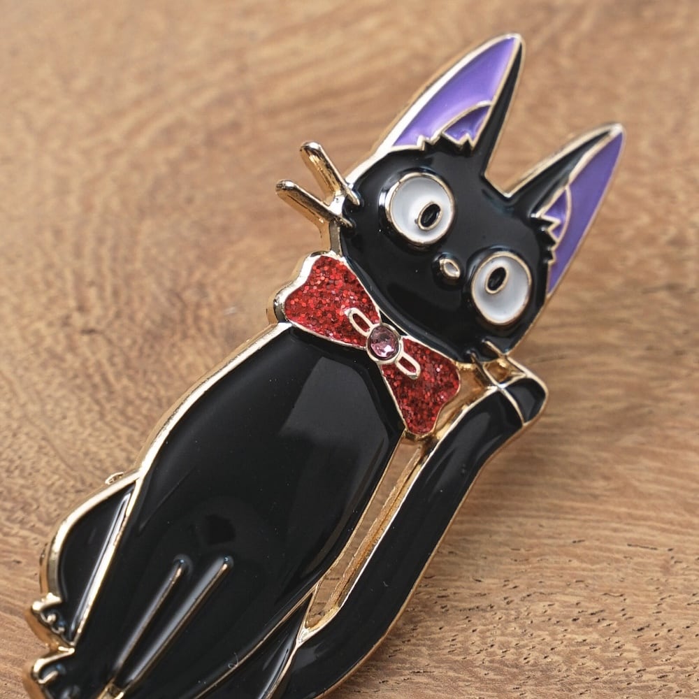 Kiki’s Delivery Service Jiji Metal Brooch/ Pin Badge GB07a | Studio Ghibli
