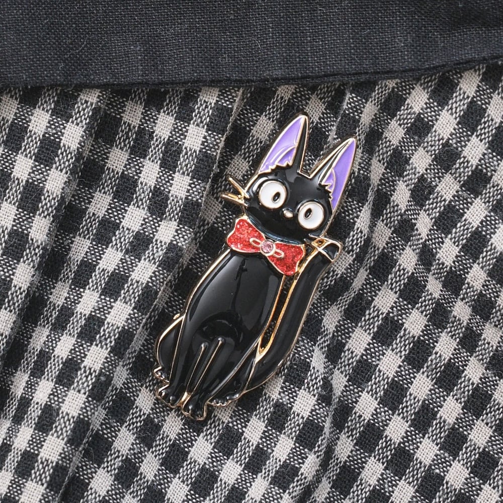 Kiki’s Delivery Service Jiji Metal Brooch/ Pin Badge GB07a | Studio Ghibli