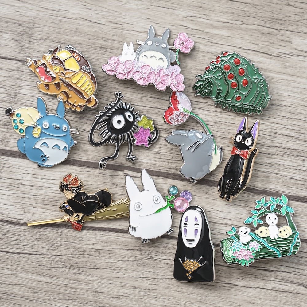 Princess Mononoke Kodama Metal Brooch/ Pin Badge  GB-12a | Studio Ghibli