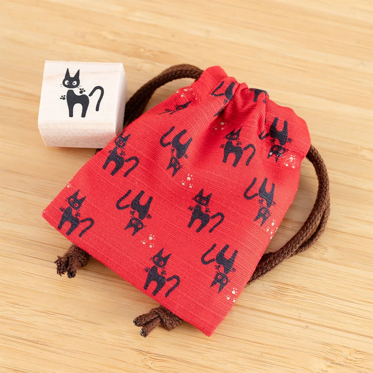 Kiki's Delivery Service Stamp with Drawstring Bag – Jiji | Studio Ghibli
