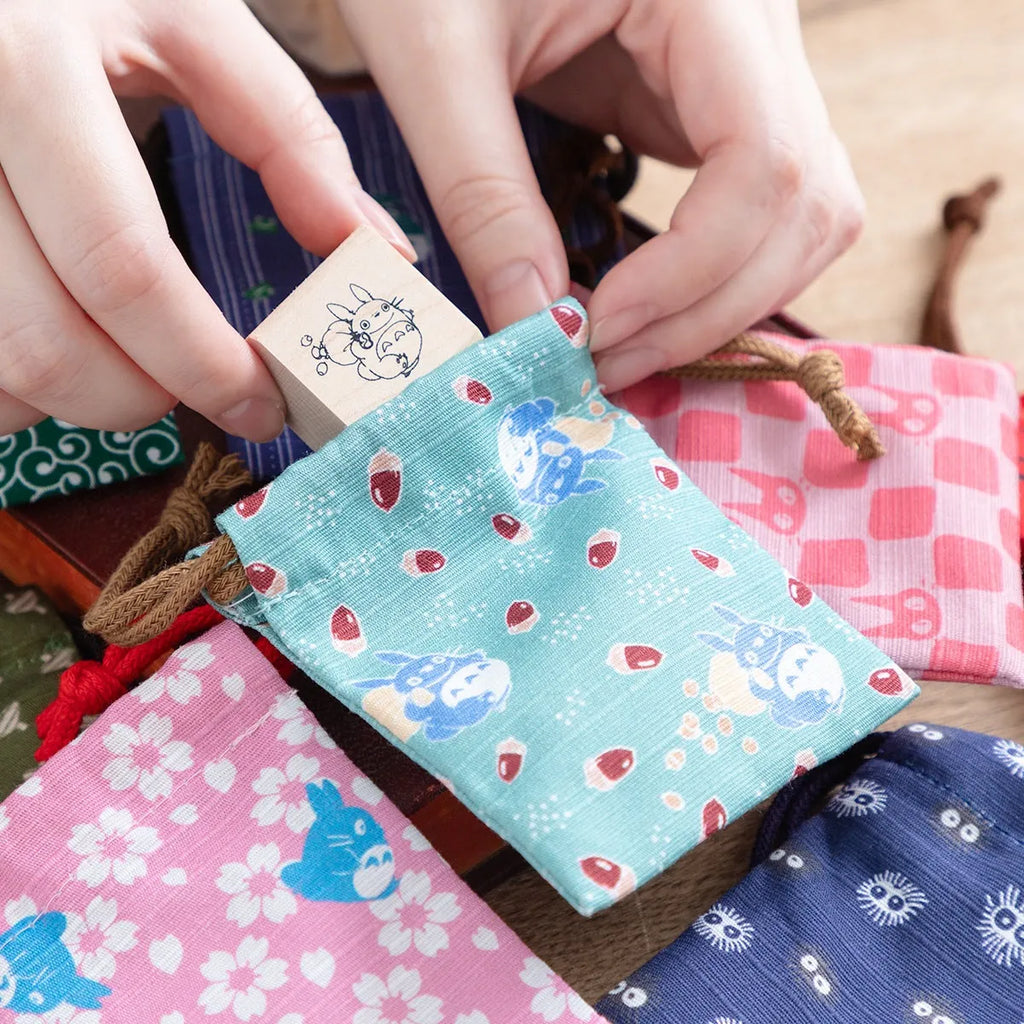 My Neighbor Totoro Stamp with Drawstring Bag – Soot Sprites | Studio Ghibli