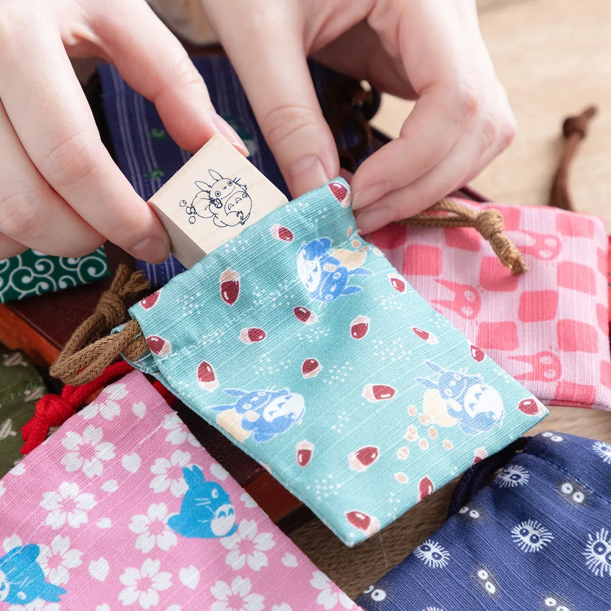 Kiki's Delivery Service Stamp with Drawstring Bag – Jiji | Studio Ghibli