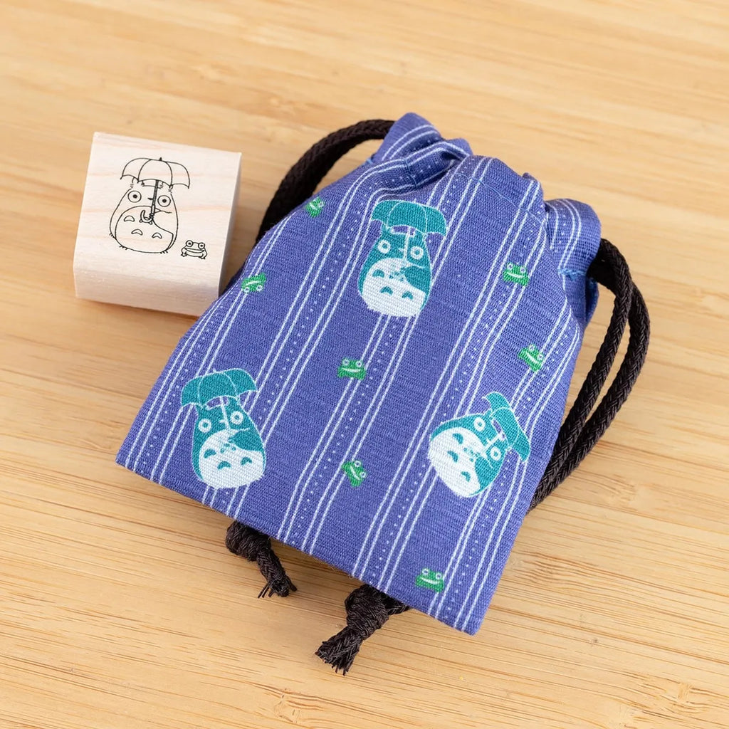 My Neighbor Totoro Stamp with Drawstring Bag – Totoro & Frog | Studio Ghibli