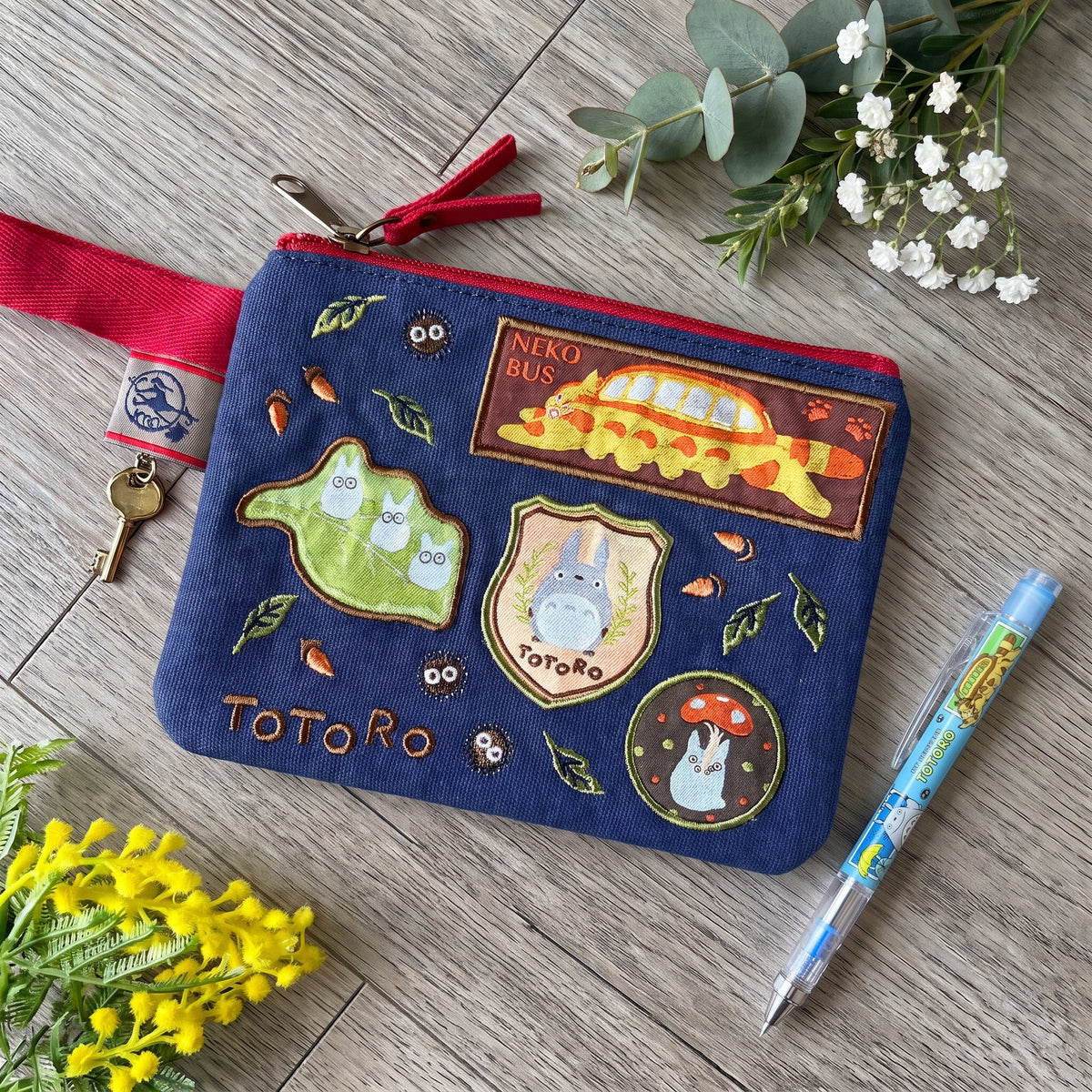 My Neighbor Totoro Icon Patchwork Canvas Pouch | Clutch - Studio Ghibli