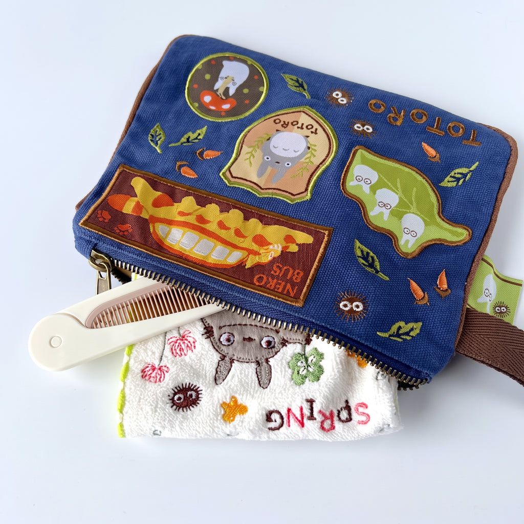 My Neighbor Totoro Icon Patchwork Canvas Pouch | Clutch - Studio Ghibli