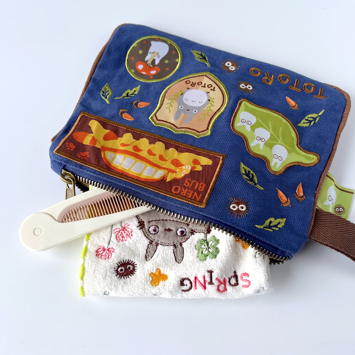 My Neighbor Totoro Icon Patchwork Canvas Pouch | Clutch - Studio Ghibli