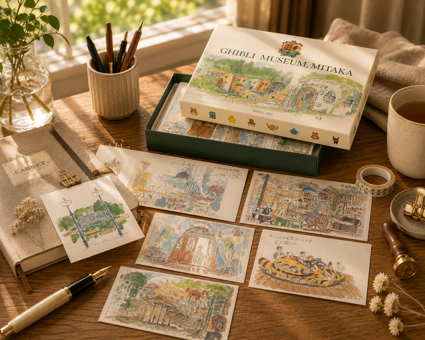 Ghibli Museum Mitaka Exclusive - Postcard & Greeting Card Boxset