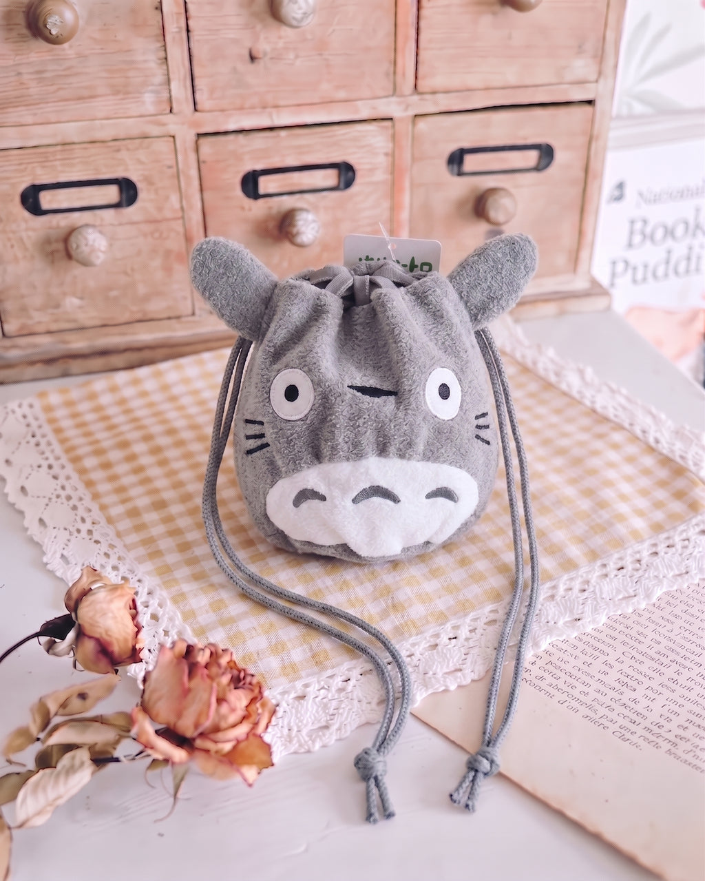 My Neighbor Totoro Grey Totoro Head-Shaped Drawstring Pouch | Studio Ghibli