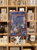 Cotton Lion Cat Art Postcard B