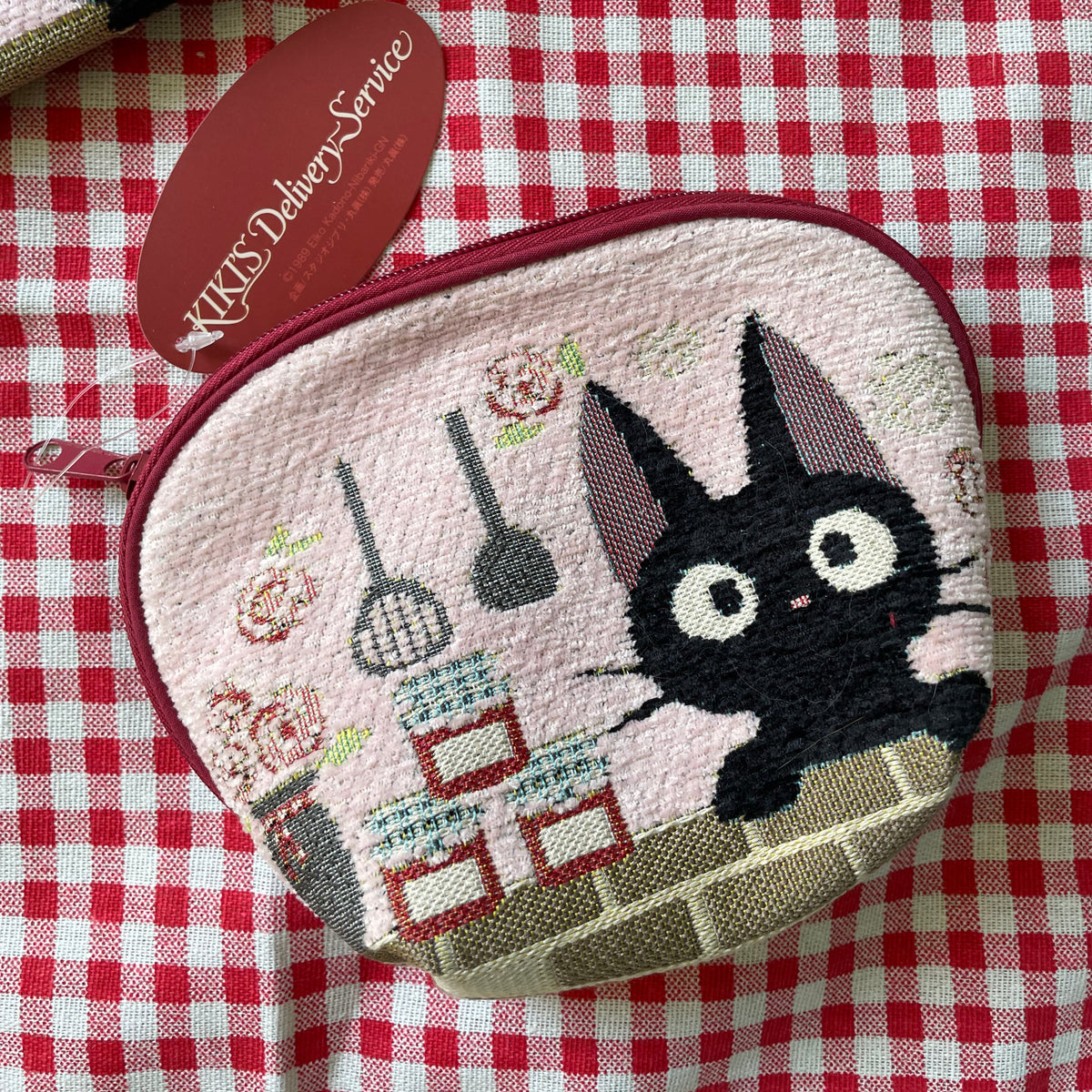 Kiki's Delivery Service Gobelin Tapestry Pouch - Jiji in the Kitchen| Studio Ghibli