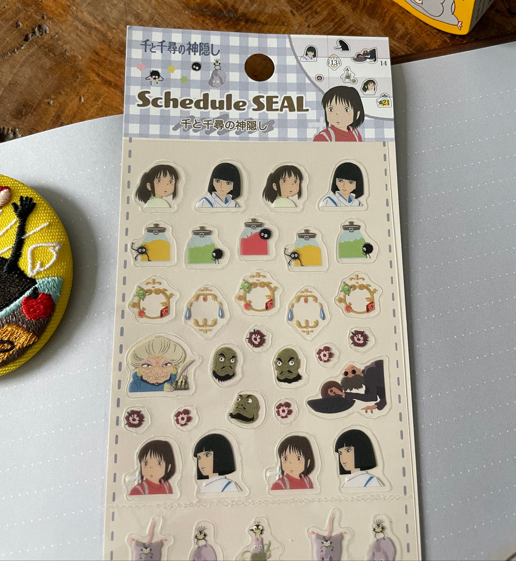 Spirited Away Mini Schedule Stickers | Studio Ghibli