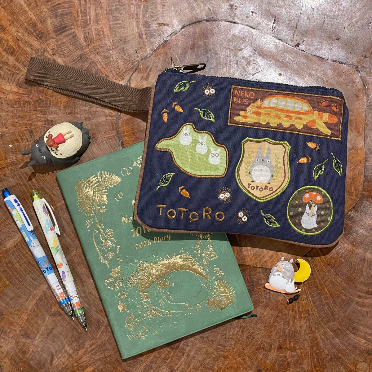 My Neighbor Totoro Icon Patchwork Canvas Pouch | Clutch - Studio Ghibli